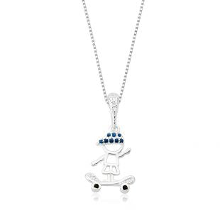 Colar Menino - Skate - Prata 925